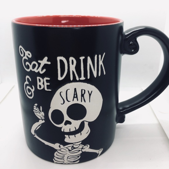 Halloween Eat Drink & Be Scary Skeleton Mug Boo - Picture 6 of 8